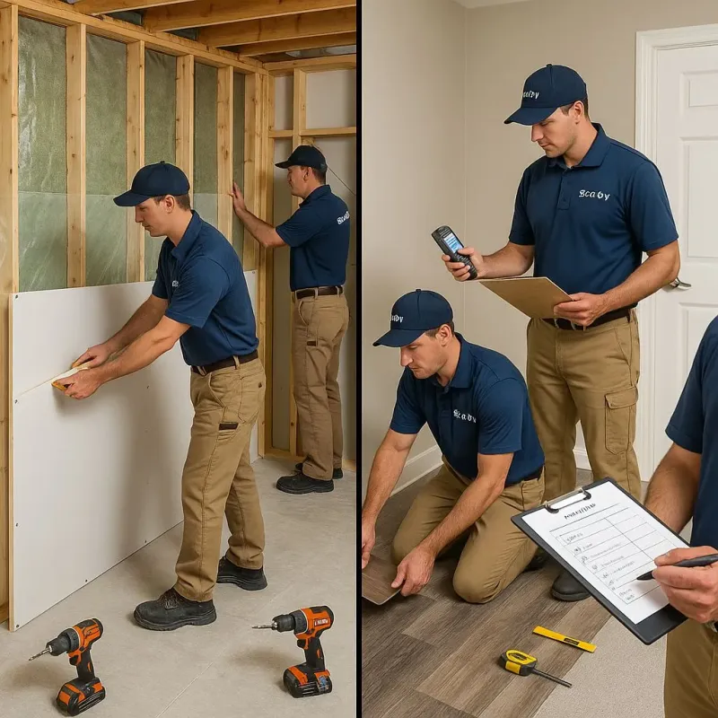Repairs and Reconstruction process in Hall Park, OK